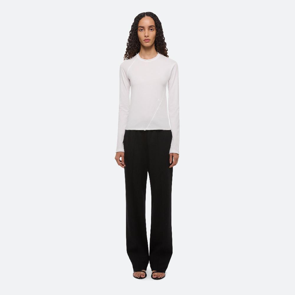 helmut lang Twisted Long-Sleeved Tee optic white