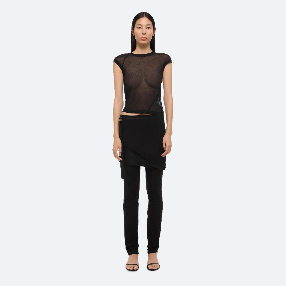 Helmut Lang Twisted Sheer Tee Black