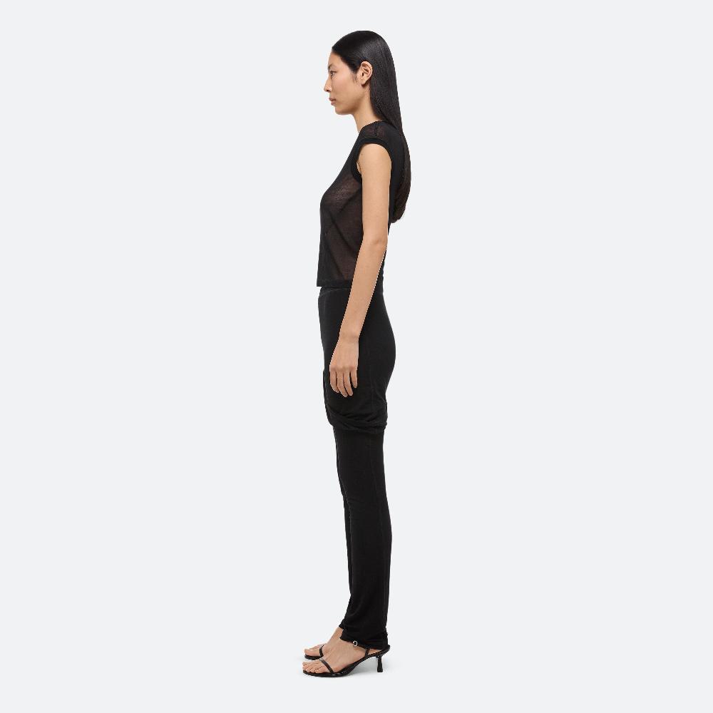 Helmut Lang Twisted Sheer Tee Black