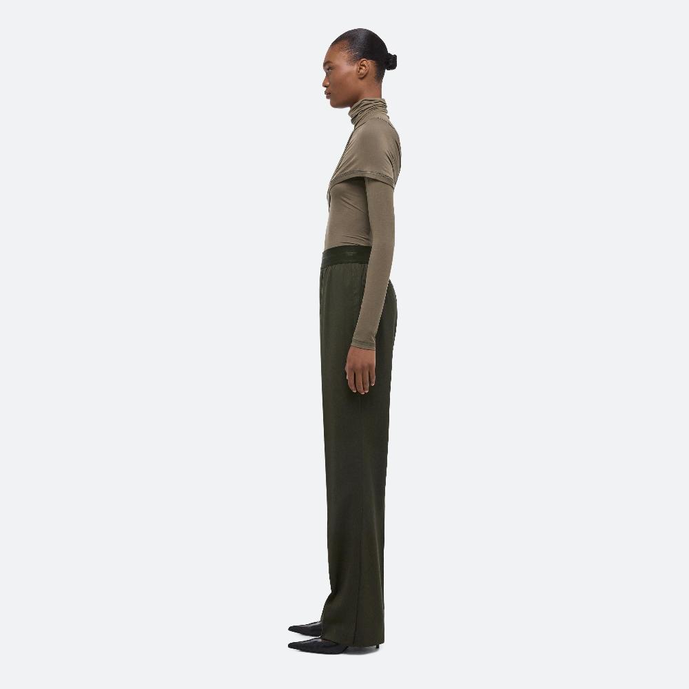 Helmut Lang Wool Car Trousers Green Melange