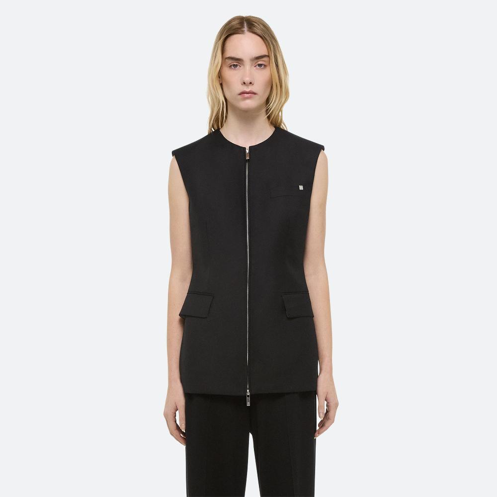 Helmut Lang Zip Blazer Vest Black