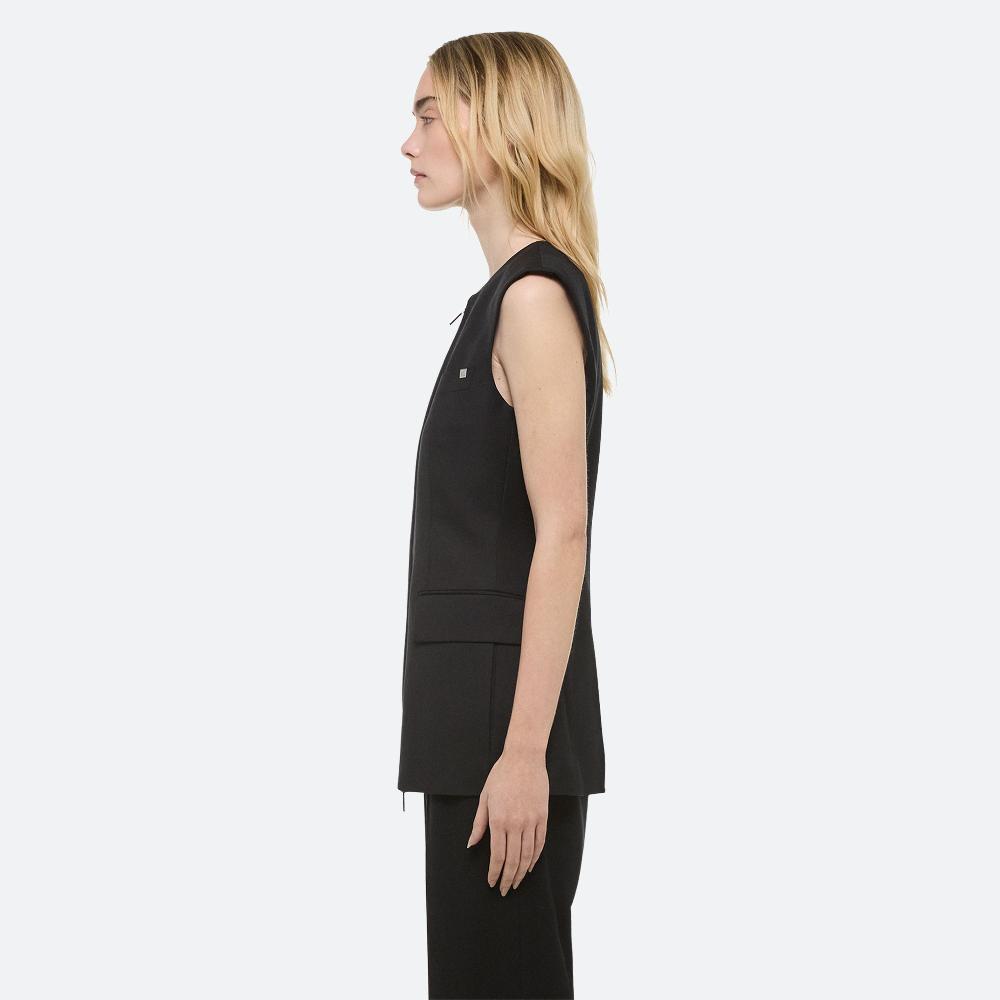 Helmut Lang Zip Blazer Vest Black