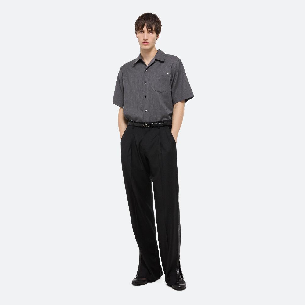 helmut lang Zip Double-Pleated Trousers black