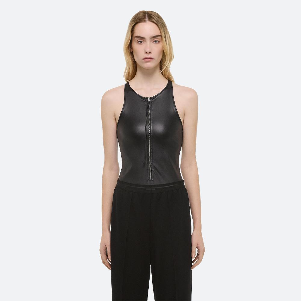 Helmut Lang Zip Racer Bodysuit Black