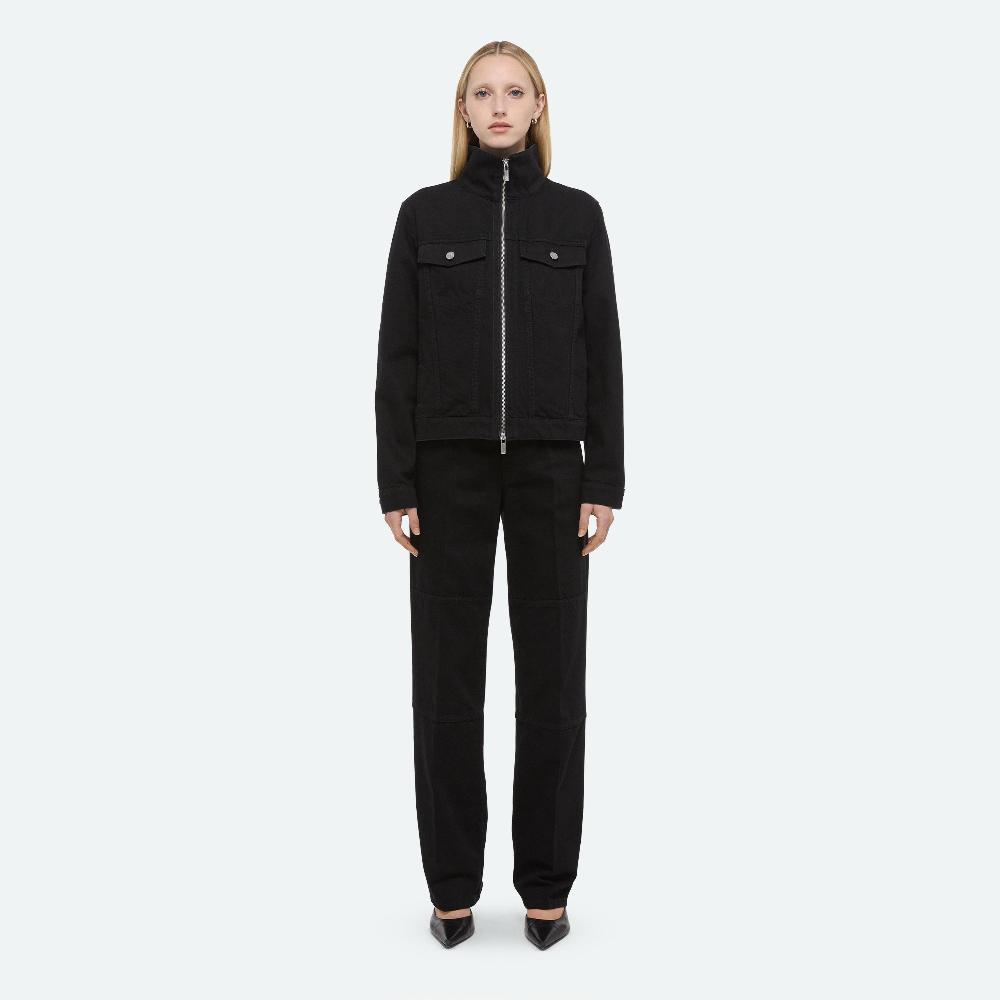 Helmut Lang Zip Trucker Jacket Rinsed Black