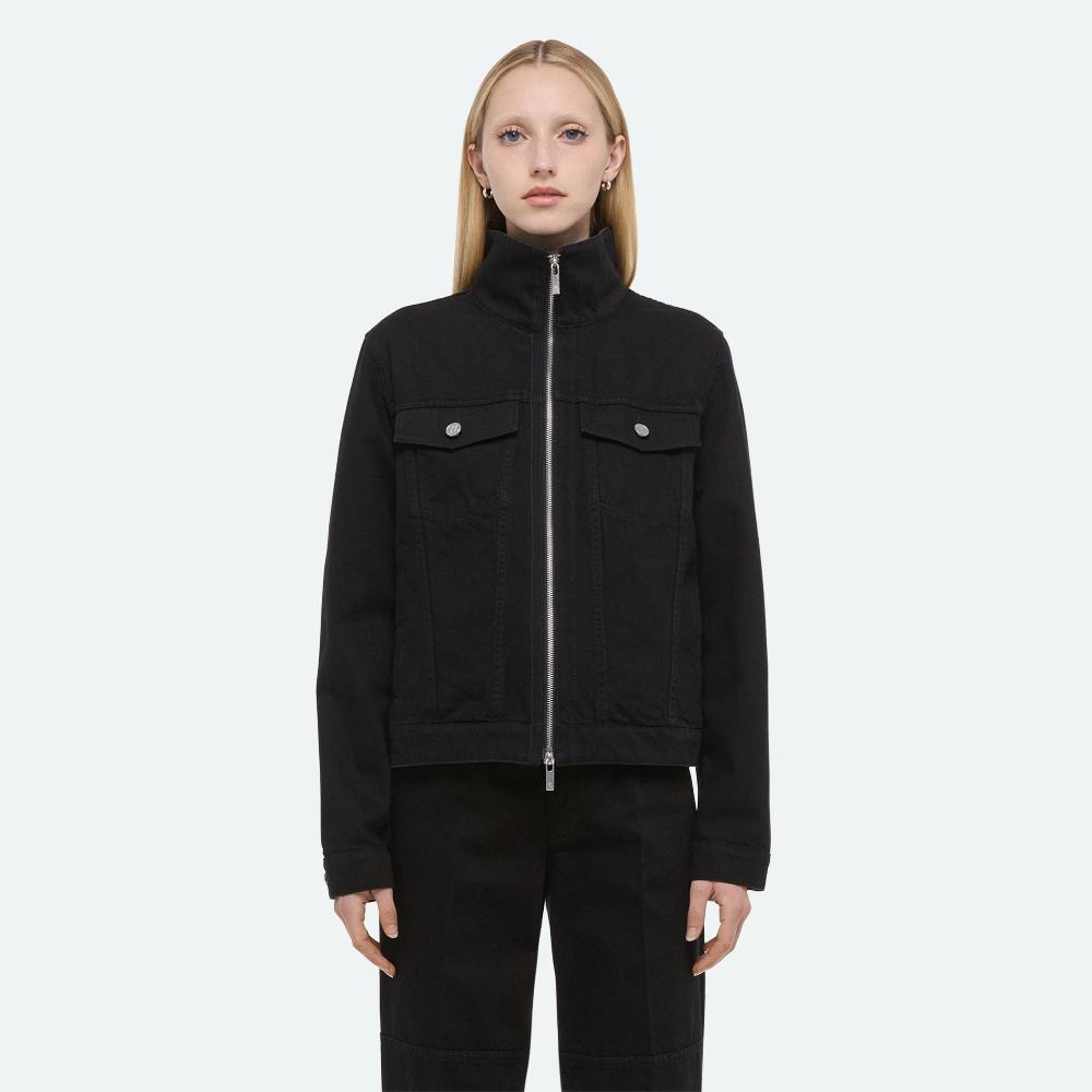Helmut Lang Zip Trucker Jacket Rinsed Black