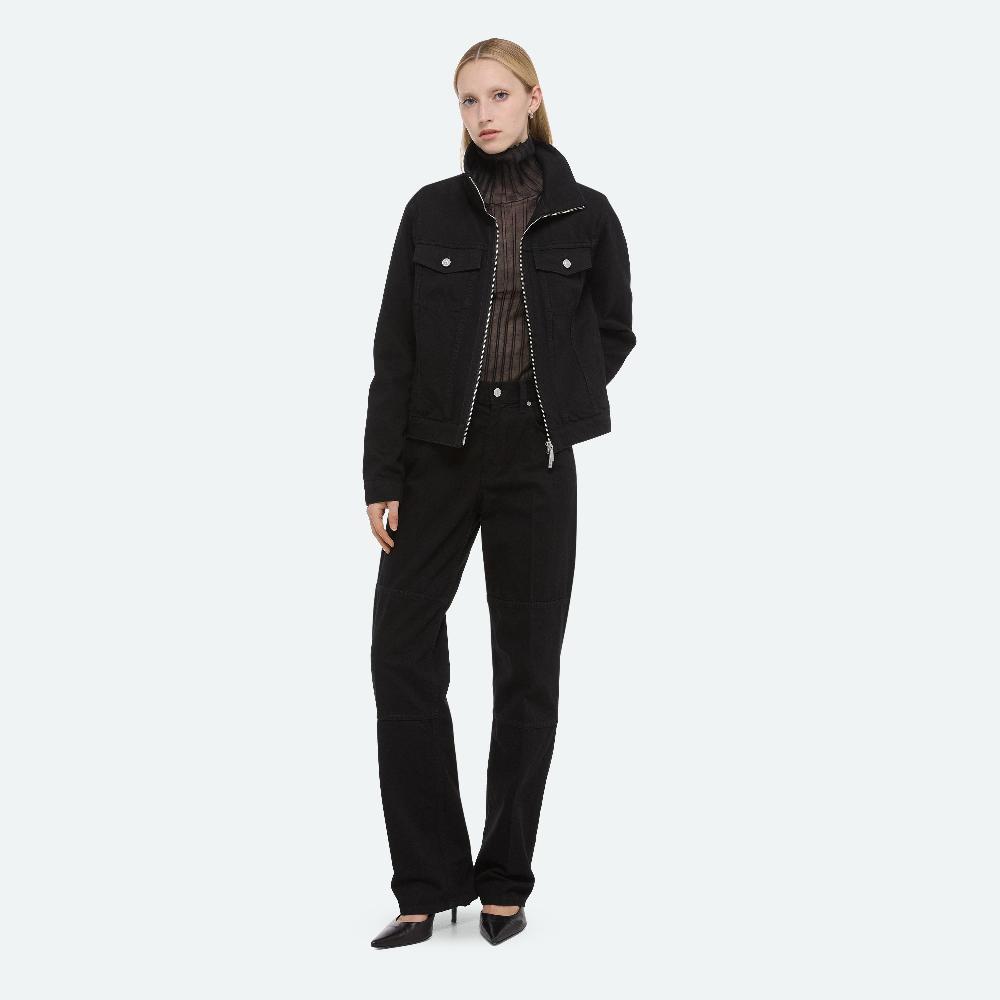helmut lang Zip Trucker Jacket rinsed black