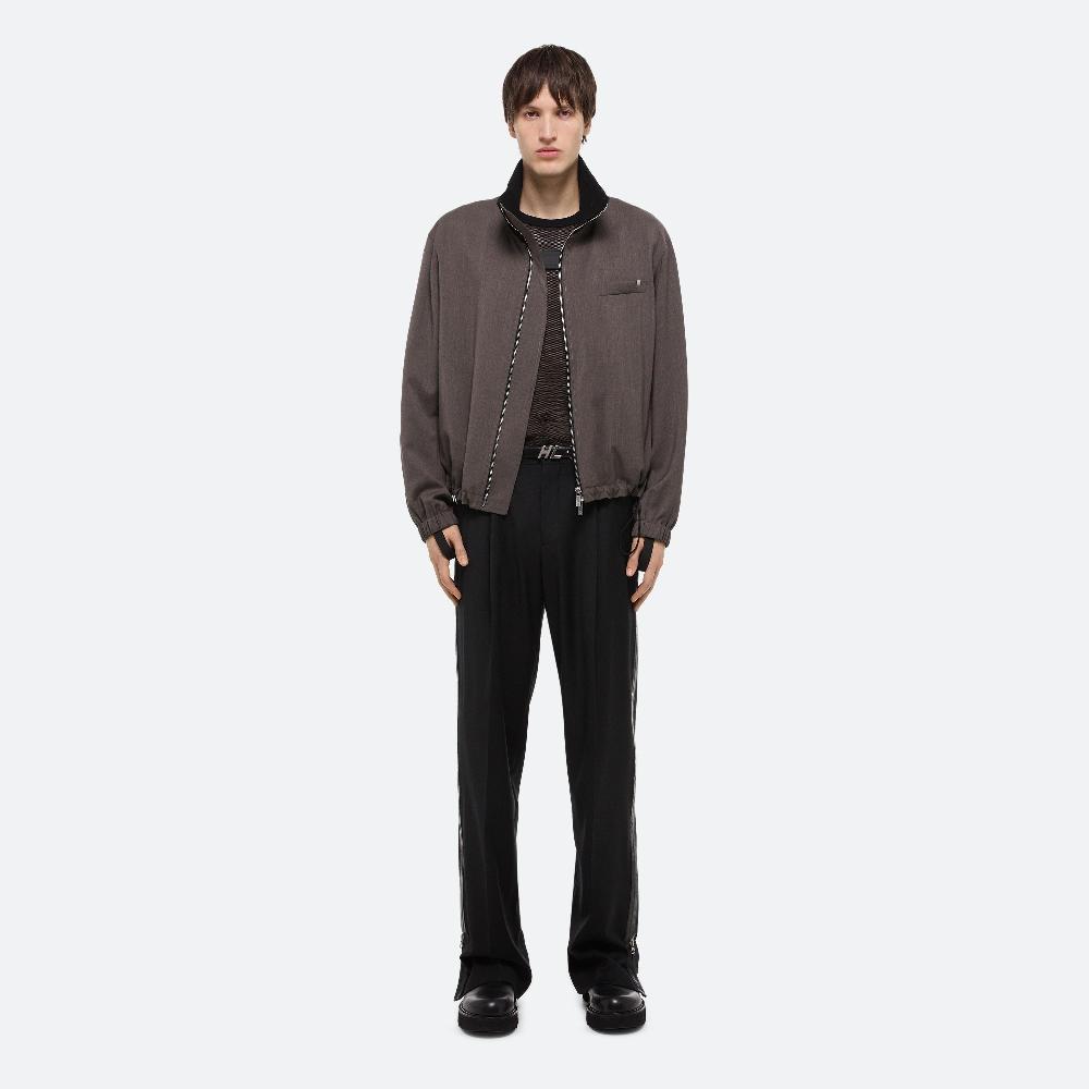Helmut Lang Relaxed Wool Bomber Light Brown Melange