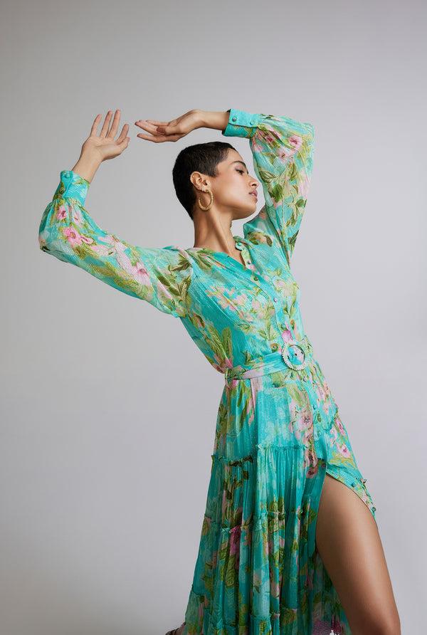 Hemant & Nandita Azra Long Shirt Dress