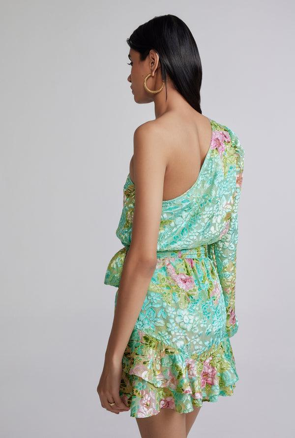 Hemant & Nandita Azra One Shoulder Dress