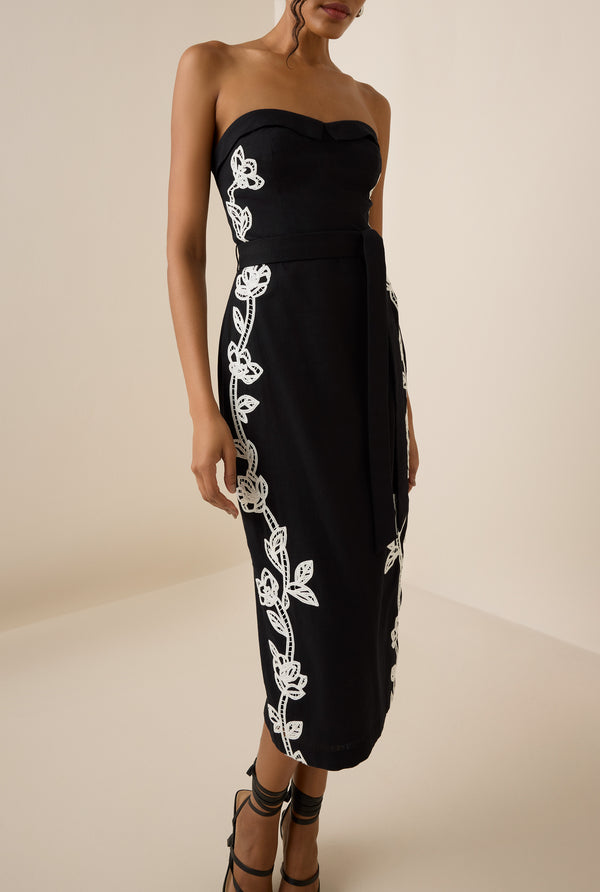 Hemant & Nandita Daha Midi Tube Dress