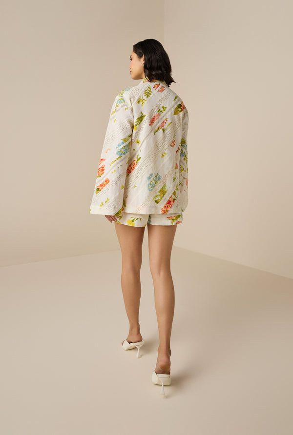 Hemant & Nandita Dhun White Shorts