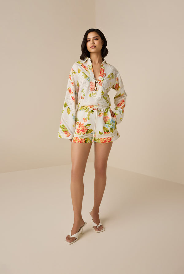 Hemant & Nandita Dhun White Shorts