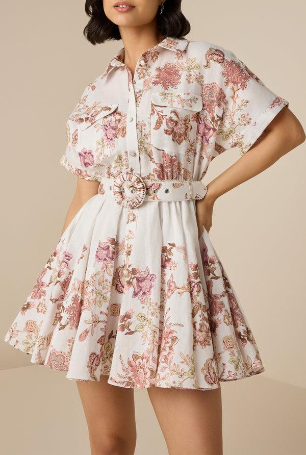 Hemant & Nandita Diza Belted Short Dress