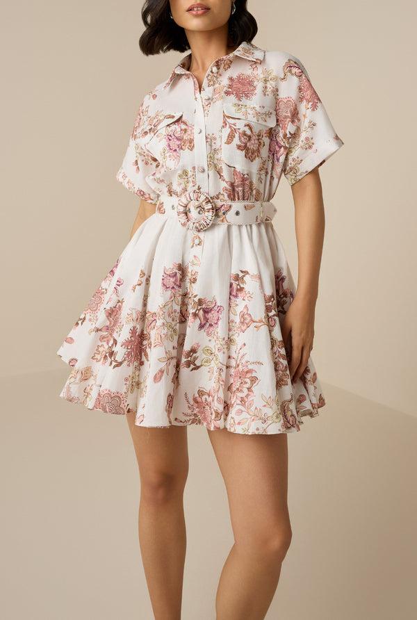 Hemant & Nandita Diza Belted Short Dress