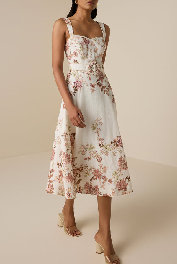 hemant & nandita Diza Cotton Midi Dress