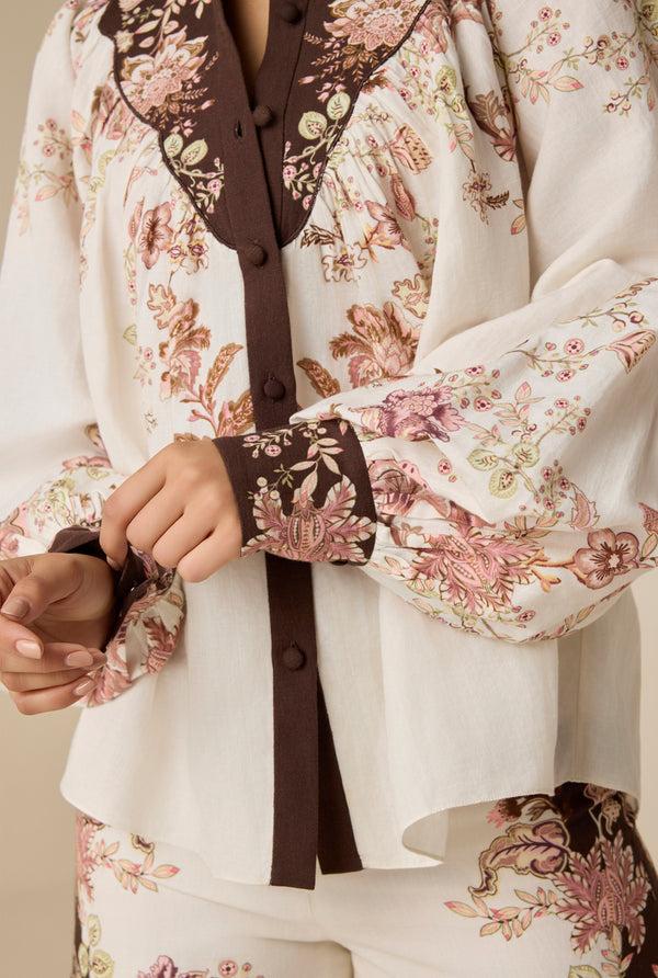 Hemant & Nandita Diza Yoke Shirt