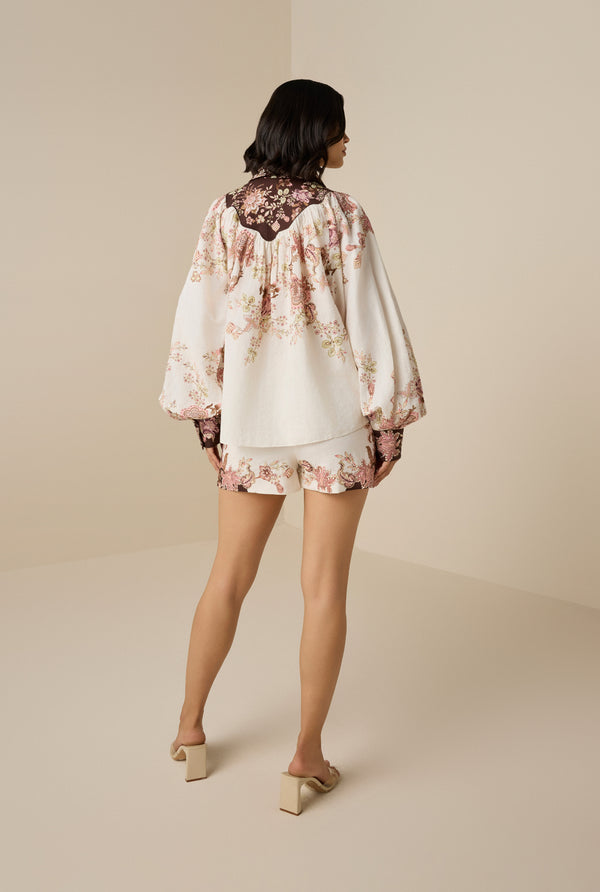 Hemant & Nandita Diza Yoke Shirt