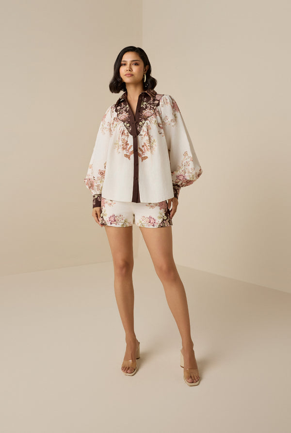 Hemant & Nandita Diza Yoke Shirt