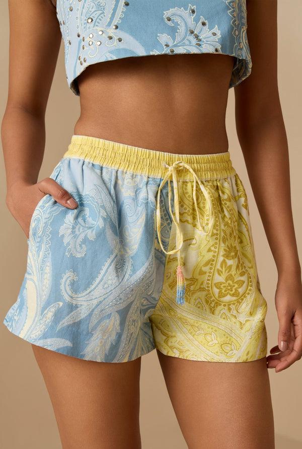 Hemant & Nandita Fiza Paisley Shorts