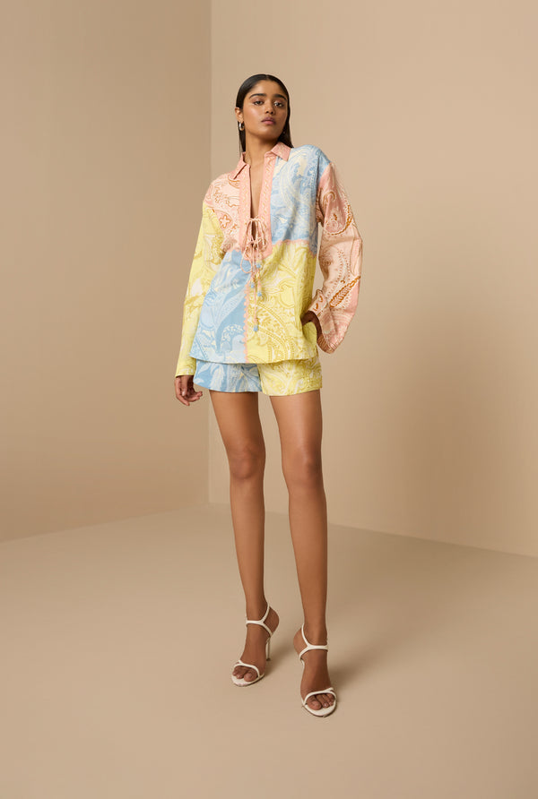 hemant & nandita Fiza Paisley Shorts