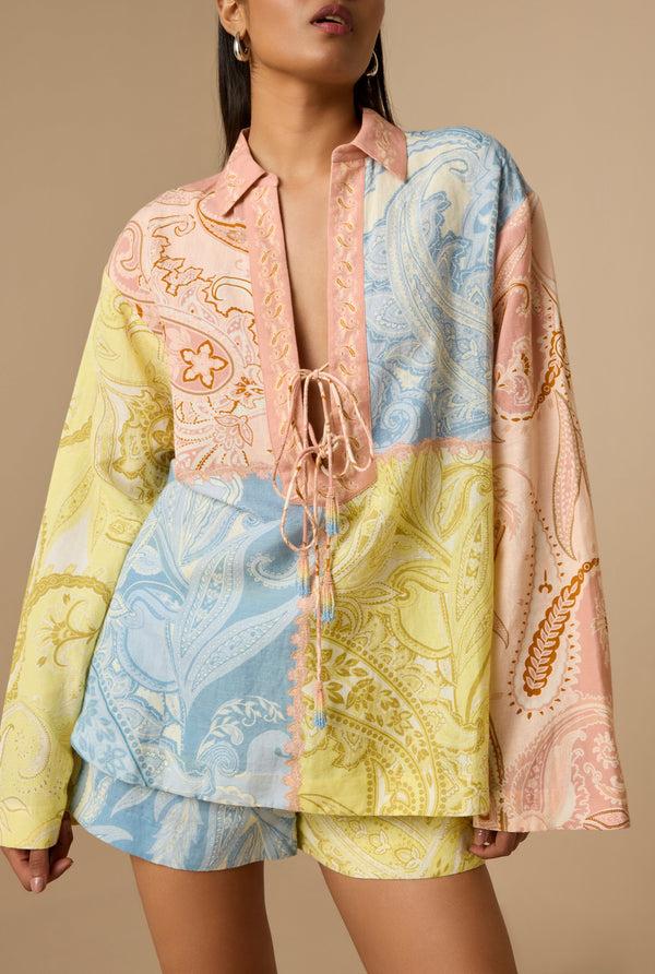 Hemant & Nandita Fiza Paisley Shorts