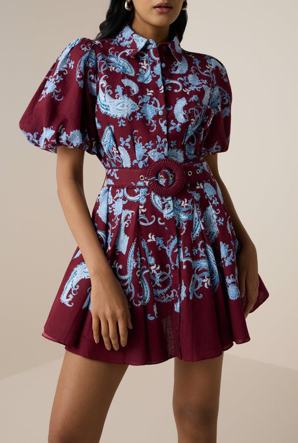 Hemant & Nandita Hiba Collared Mini Dress