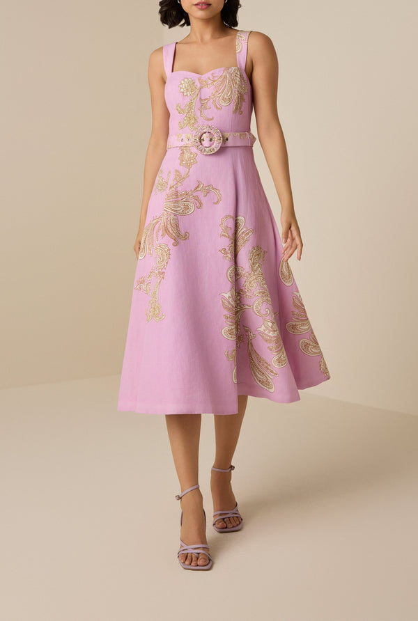 Hemant & Nandita Jiah Buckle Midi Dress