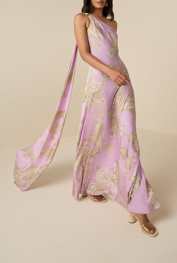 Hemant & Nandita Jiah One Shoulder Long Dress