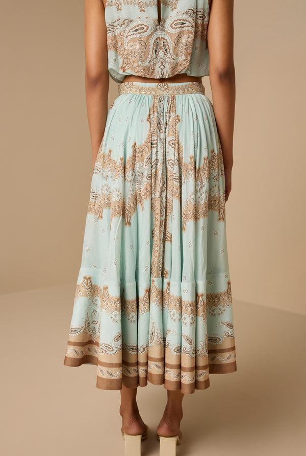 Hemant & Nandita Navi Midi Skirt