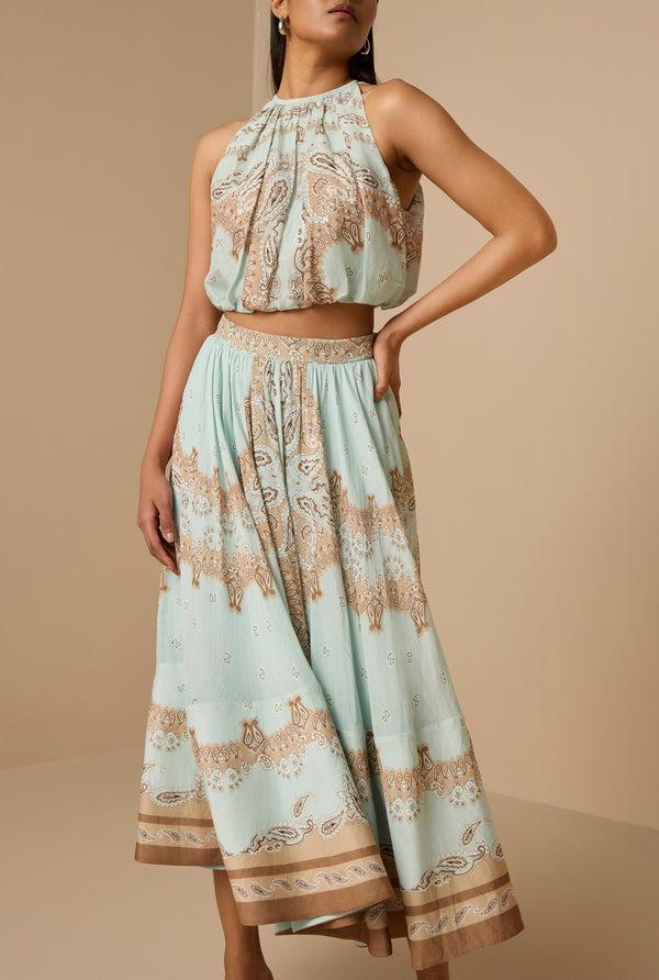hemant & nandita Navi Midi Skirt