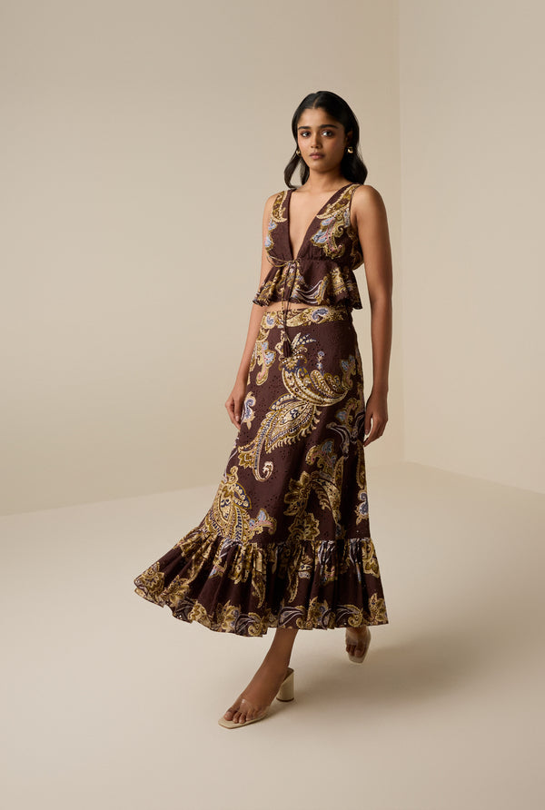 hemant & nandita Reem Ankle Length Skirt