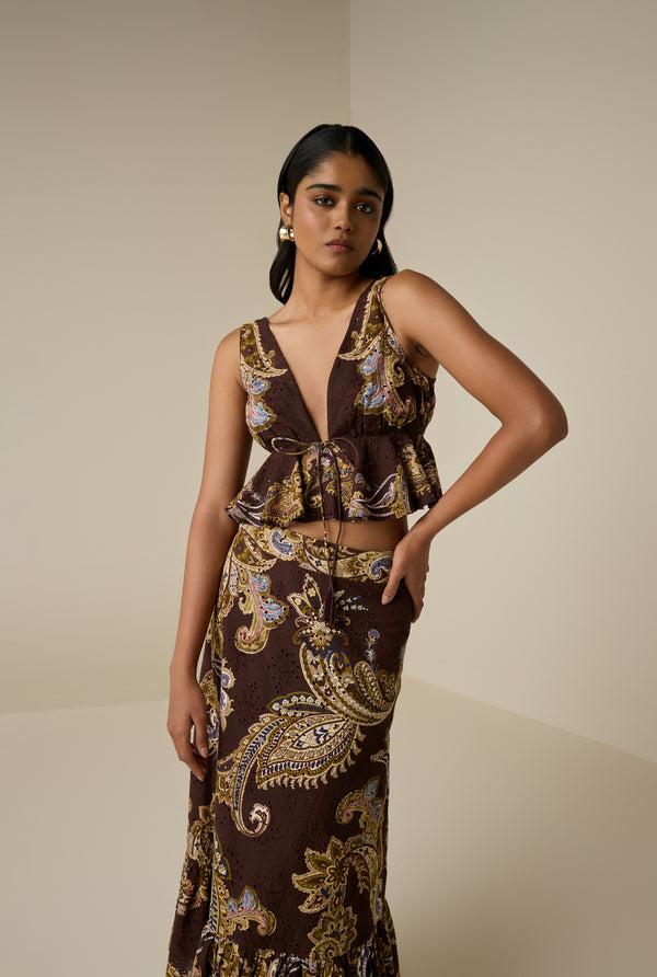 hemant & nandita Reem Peplum Top