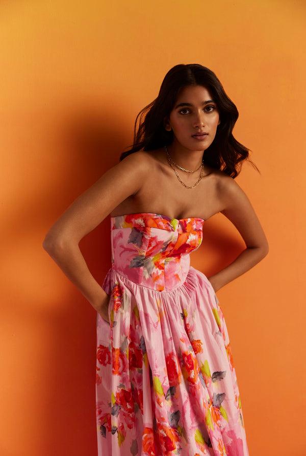 Hemant & Nandita Rosa Corset Dress