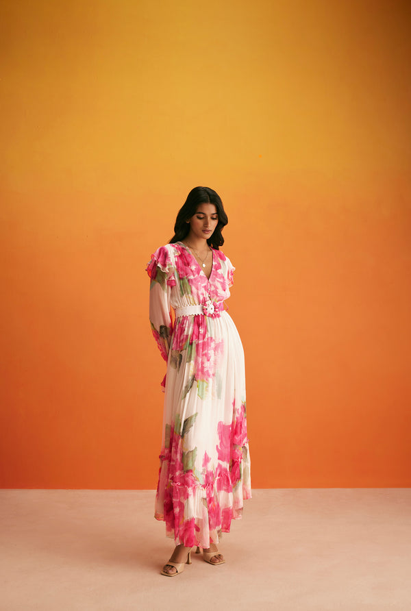 Hemant & Nandita Rosa Long Dress