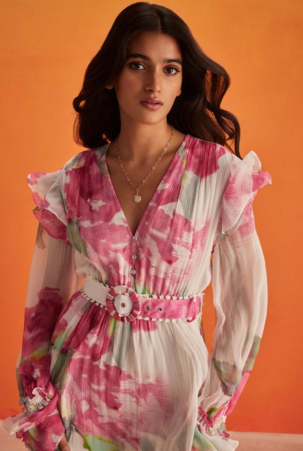 Hemant & Nandita Rosa Long Dress