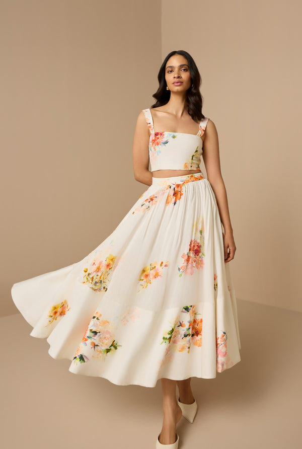 hemant & nandita Saba Midi Skirt