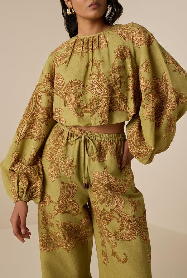 Hemant & Nandita Sakhi Bubble Hem Top