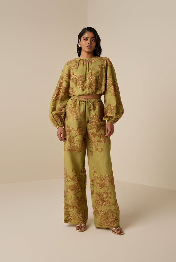 Hemant & Nandita Sakhi Bubble Hem Top