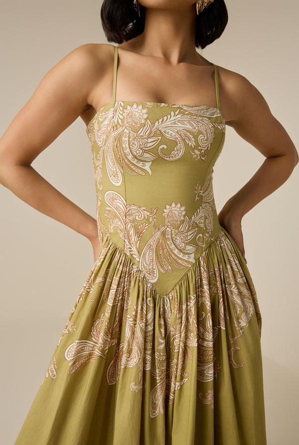 Hemant & Nandita Sakhi Corset Maxi Dress