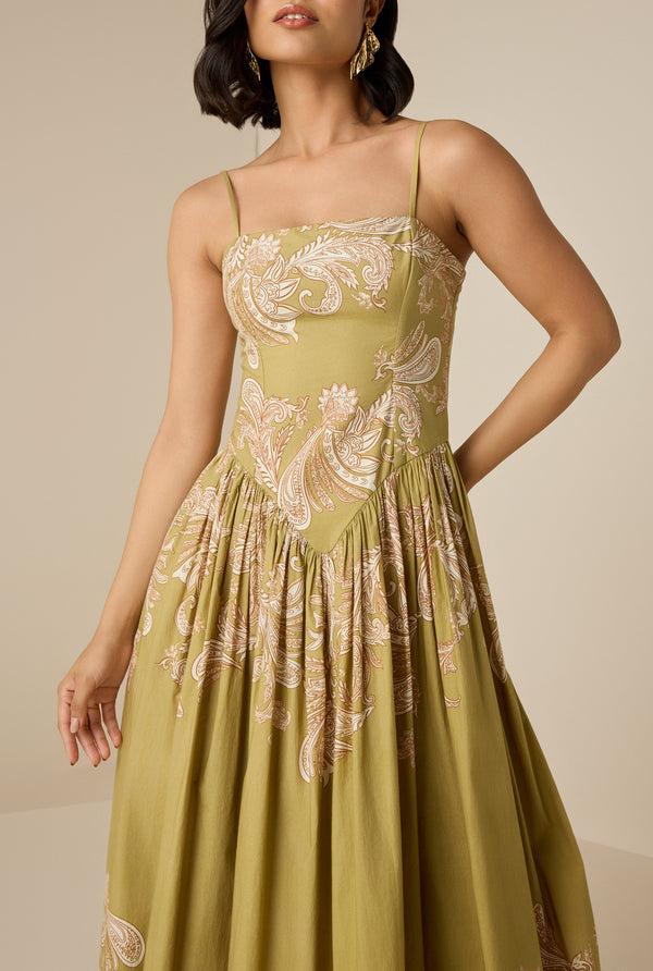 Hemant & Nandita Sakhi Corset Maxi Dress