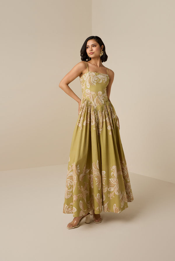 Hemant & Nandita Sakhi Corset Maxi Dress