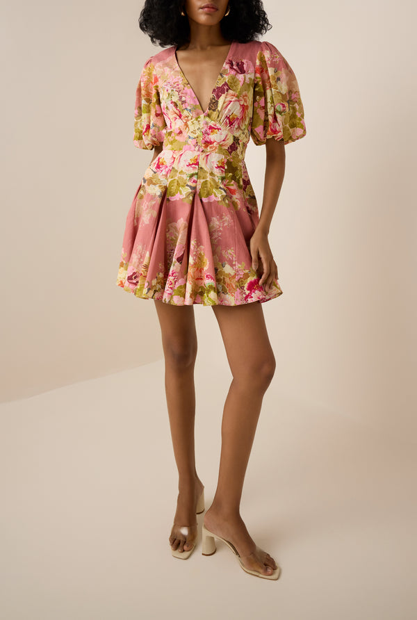 Hemant & Nandita Sama Flared Short Dress