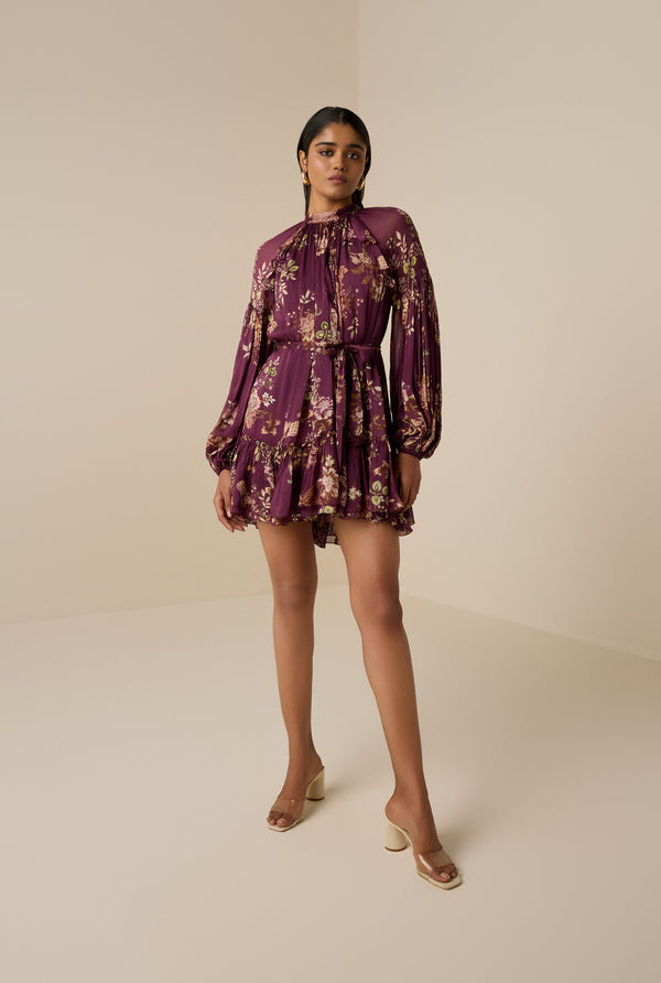 hemant & nandita Savi Ruffle Mini Dress