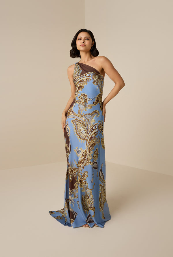 hemant & nandita Saya One Shoulder Long Dress
