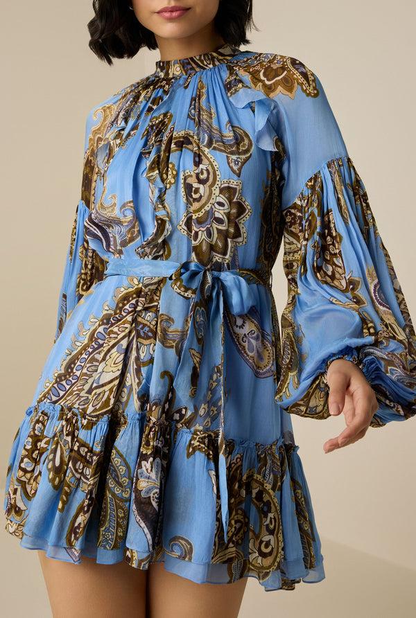 Hemant & Nandita Saya Ruffle Short Dress