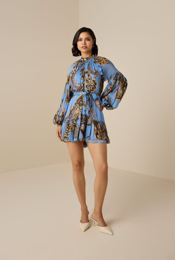 hemant & nandita Saya Ruffle Short Dress