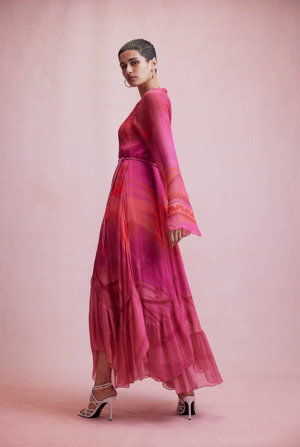 Hemant & Nandita Soma High Low Dress