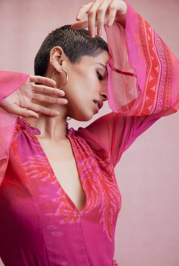 Hemant & Nandita Soma High Low Dress