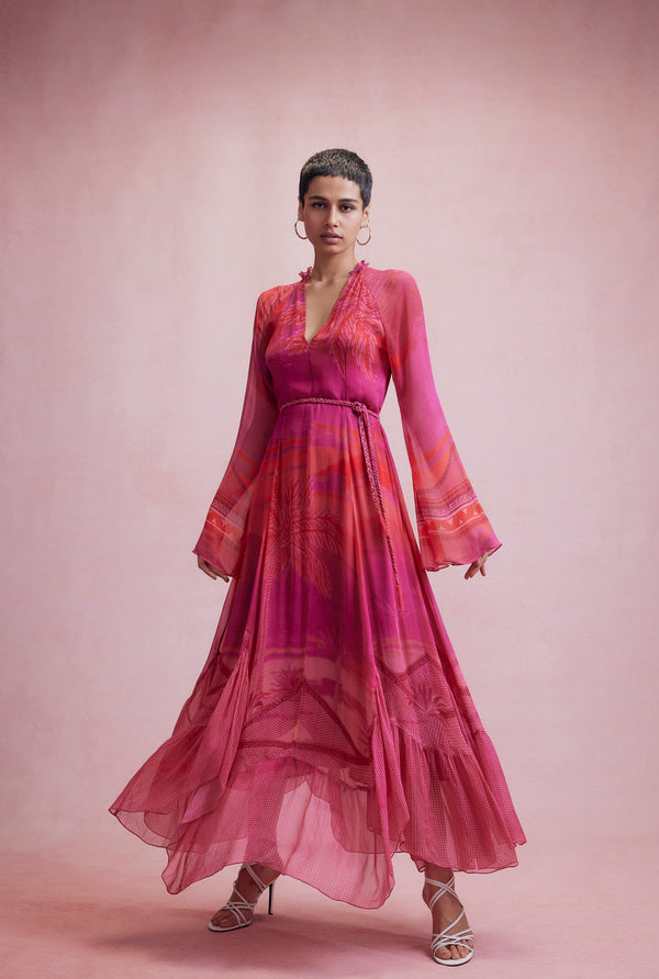 hemant & nandita Soma High Low Dress